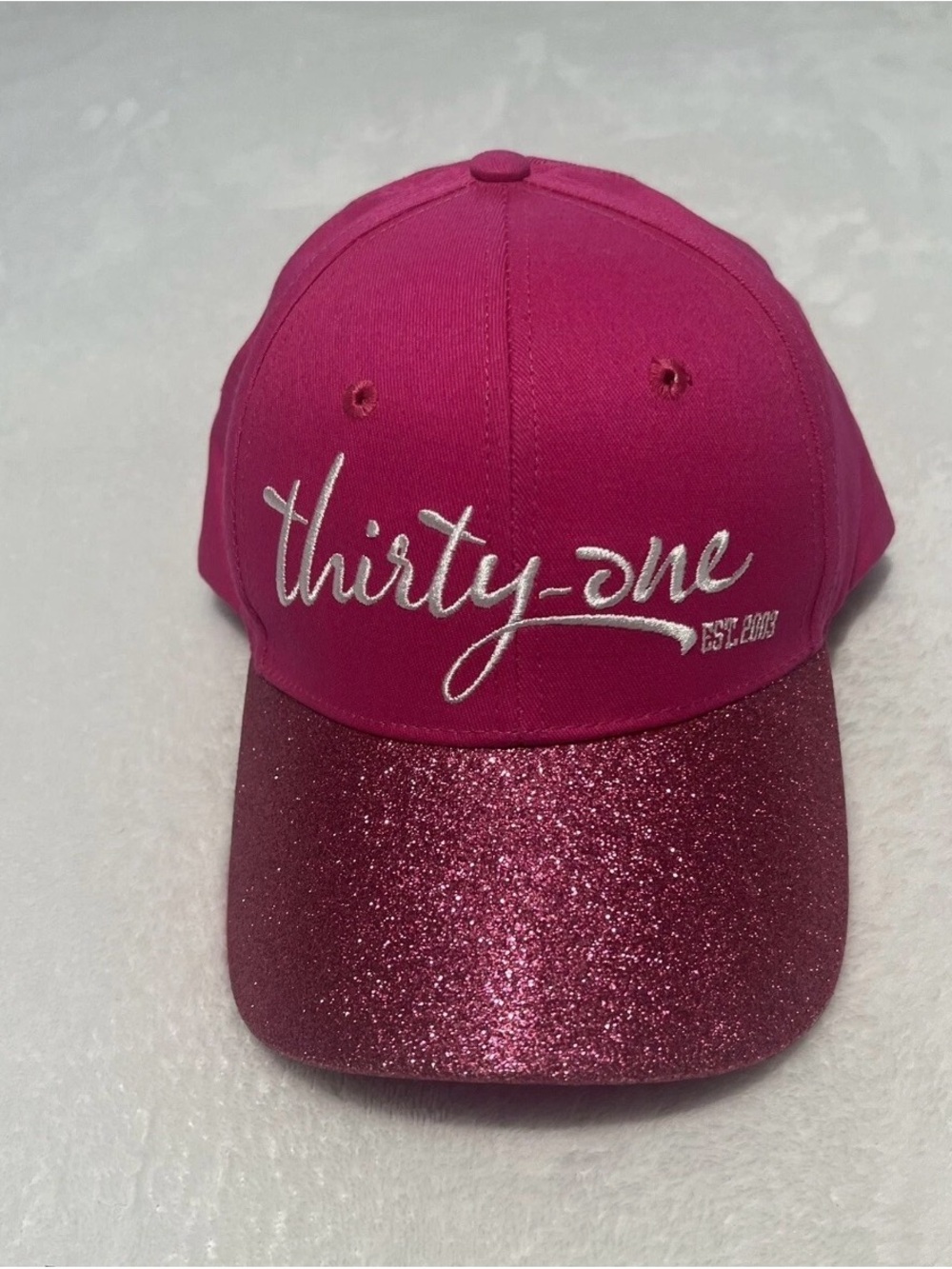 Thirty One Gifts Pink Hat Cap Baseball SnapBack Glitter Bright
